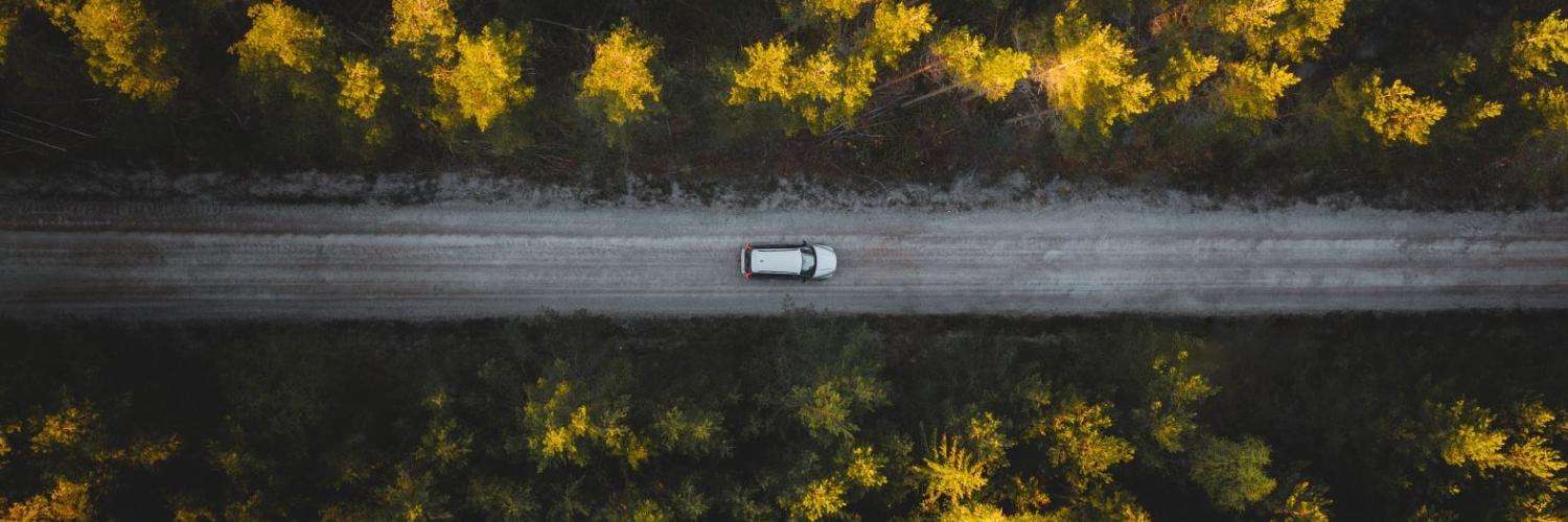 Car on the road Sweden